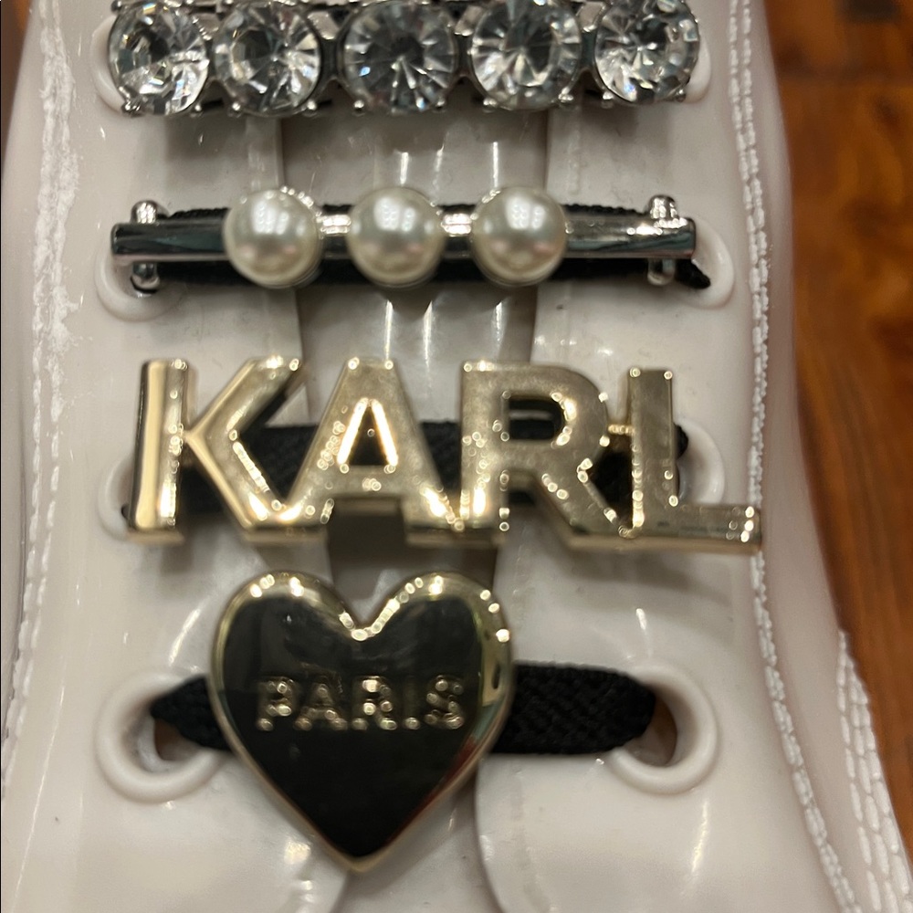 Karl Lagerfeld Bedazzled Rain Boot Size 10 - Picture 3 of 12